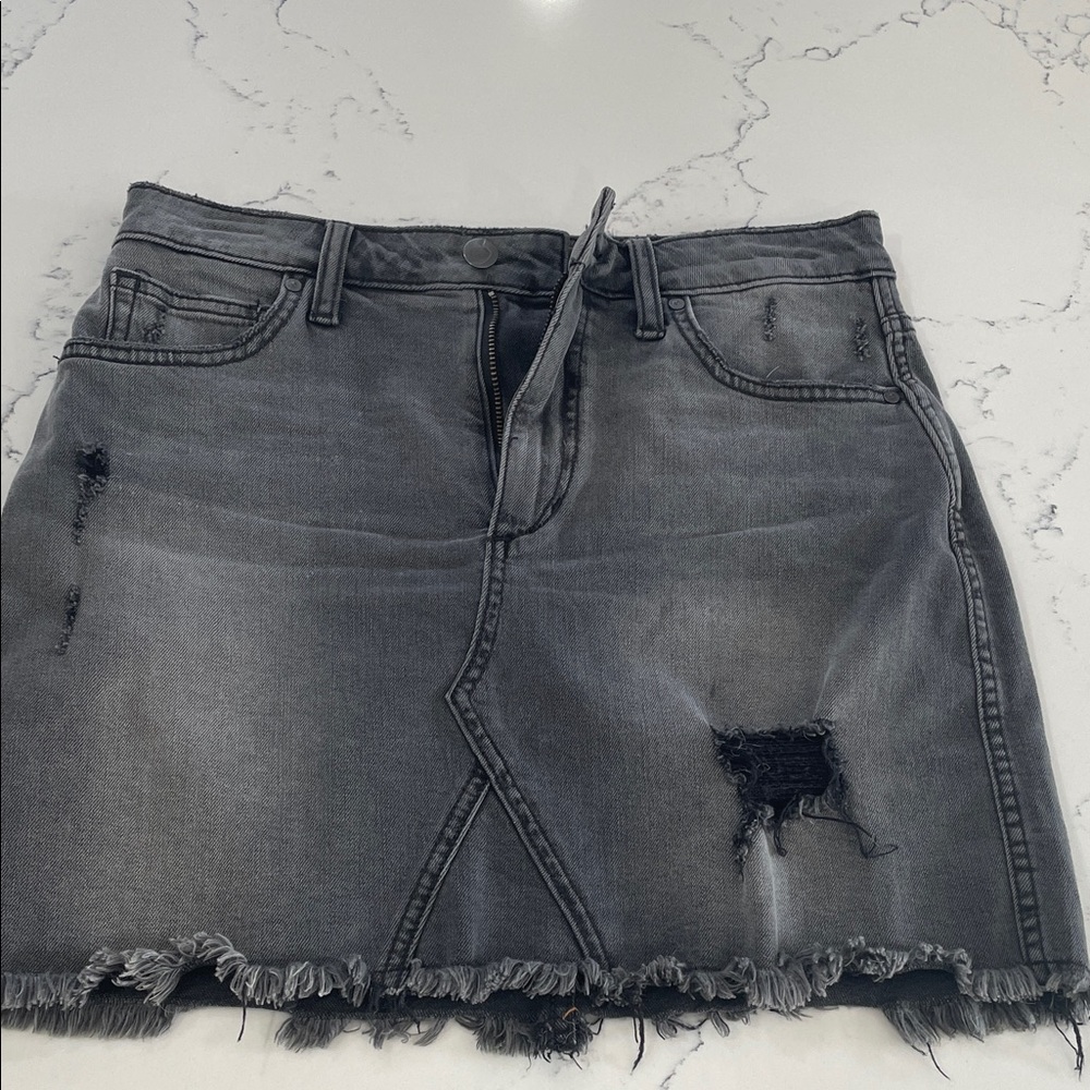 Joe's Jeans Distressed Gray Mini Skirt